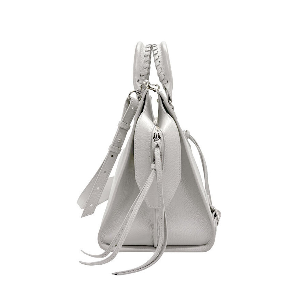 Balenciaga Neoclassical Leather Shoulder Bag Gray Silver - Picture 2 of 4